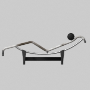 chaise_longue with adjustable polished