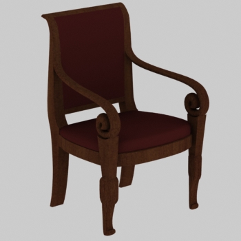  Armchairs in Louis Philippe style - 1830-1848 Wood armchair