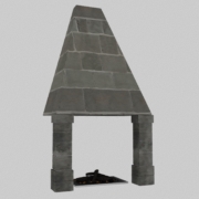 STONE FIREPLACES WITH ASH