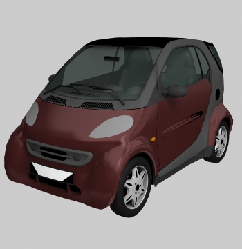 smart,modello 3d