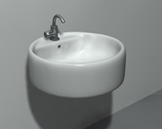 Cylindric_wall_hung_basin Flaminia design