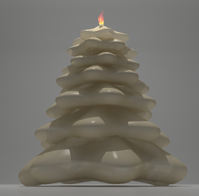 Xmas wax candle