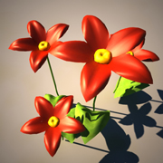 flower_x fiore giardino gratis 3ds max modello 3d