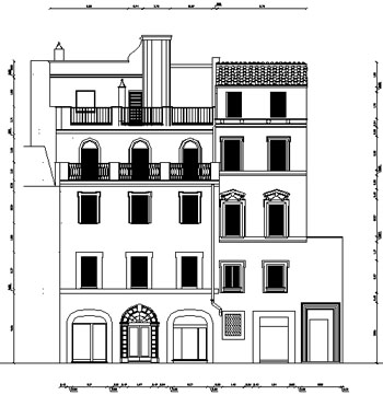 Rom'buildings,Largo Corrado Ricci relief front