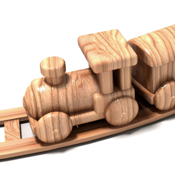 wooden train